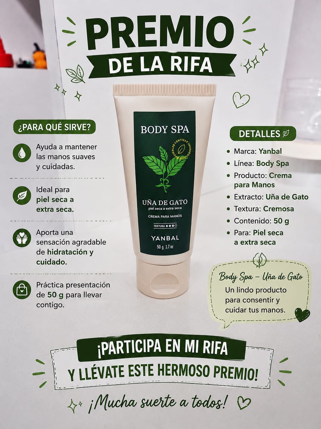 Gran Rifa Yanbal - Crema Uña de Gato